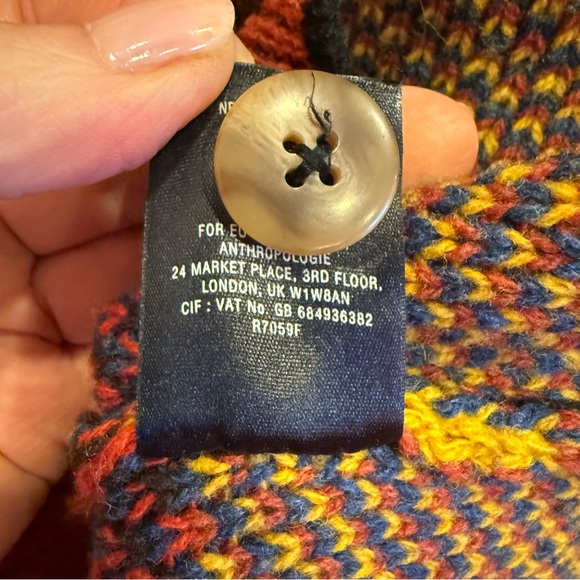 Anthropologie Sparrow Lonestar Navajo Lambswool Cardigan sz S - Picture 9 of 11